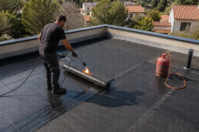 Recherche d'infiltration par mise en eau localisée sur une toiture-terrasse